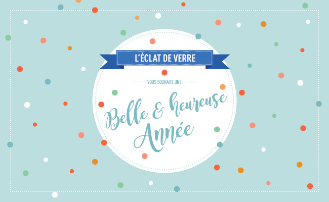 Meilleurs voeux et bonne année 2017 eclat de verre