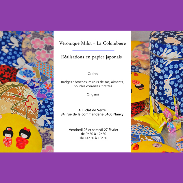Réalisation en papier japonais avec Veronique Milot