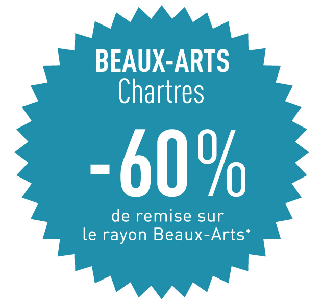 votre encadreur à Chartres vous propose -60% sur son rayon beaux arts jusqu'à épuisement du stock