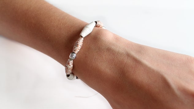 DIY bracelet de perles en papier