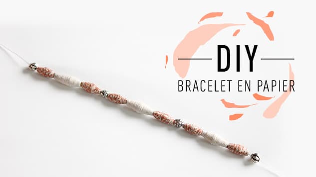 DIY bracelet de perles en papier