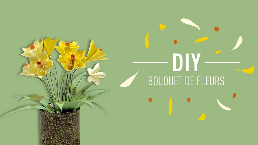 TUTO BOUQUET DE FLEURS EN PAPIER